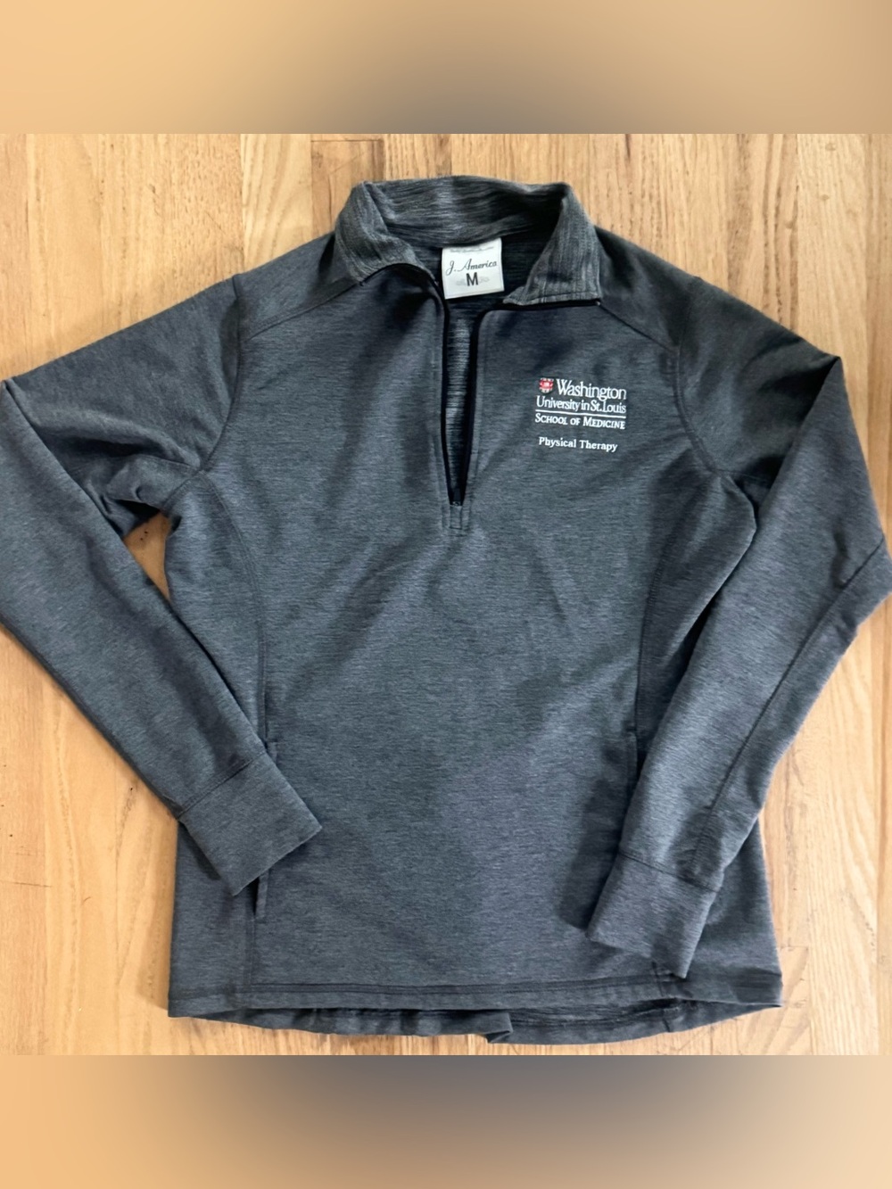 Washington University School of Medicine PT PHYSICAL THERAPY Gray Quarter-Zip M